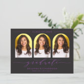 EINFACHE MODERNE ARCH-SCRIPT-ABSCHLUSS-EINLADUNG EINLADUNG (Stehend Vorderseite)