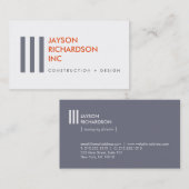 Einfache moderne Architektur, Bauwesen, Design 1 Visitenkarte (Vorne/Hinten)