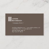 Einfache moderne Architektur, Bauwesen, Design 3 Visitenkarte (Rückseite)