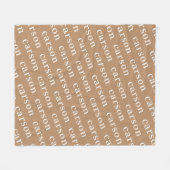 Einfache moderne Art Personalisierter Wiederholnam Fleecedecke (Vorderseite (Horizontal))