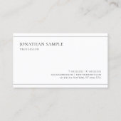 Einfache moderne Ästhetik Minimalistisch Beruflich Visitenkarte (Rückseite)