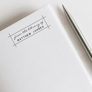 Einfache Moderne aus der Bibliothek des Minimal Permastempel