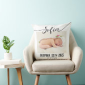 Einfache moderne Baby Foto Birth Stats Kissen (Stuhl )