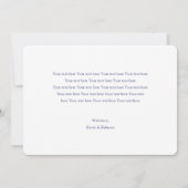 Einfache moderne Baby-Foto-Geburt Ankündigung (Rückseite)