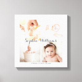 Einfache, moderne Baby-Kinderzimmer-Collage für 4  Leinwanddruck