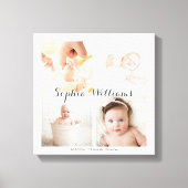 Einfache, moderne Baby-Kinderzimmer-Collage für 4 Leinwanddruck (Vorderseite)