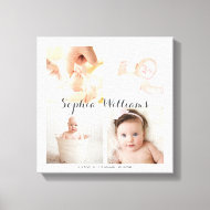 Einfache, moderne Baby-Kinderzimmer-Collage für 4  Leinwanddruck