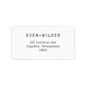 Einfache moderne Babydusche UAWG Rücksendeadresse Adressaufkleber (Vorne)