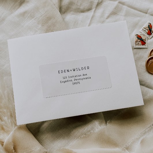 Einfache moderne Babydusche UAWG Rücksendeadresse Adressaufkleber