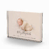 Einfache moderne BabyGeburtsstaten und neugeborene Fotoblock (Rechts)