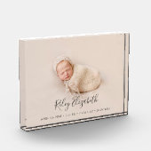 Einfache moderne BabyGeburtsstaten und neugeborene Fotoblock (Links)