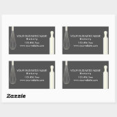 Einfache, moderne Bäckerei Backmarken Rechteckiger Aufkleber (Blatt)