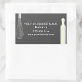 Einfache, moderne Bäckerei Backmarken Rechteckiger Aufkleber (Tasche)