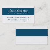 EINFACHE MODERNE BAND schlichte dunkelblau Visitenkarte (Vorne/Hinten)