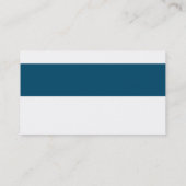 EINFACHE MODERNE BAND schlichte dunkelblau Visitenkarte (Rückseite)