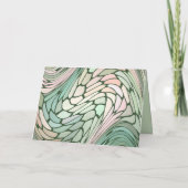 Einfache moderne Bat Mitzvah Rosa und Grün Dankeskarte (Rückseite)