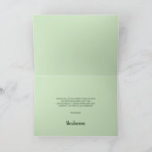 Einfache moderne Bat Mitzvah Rosa und Grün Dankeskarte (Innenseite)