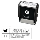 Einfache moderne Bauernfamilie Ursprüngliche Rücks Permastempel (Beispiel)