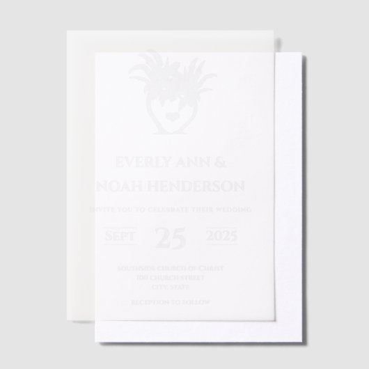 Einfache moderne Beach Palm Tree Minimalistisch Ho Pergament Einladungen (Versetzt)