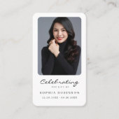 Einfache moderne Beerdigungskarte Visitenkarte (Vorderseite)