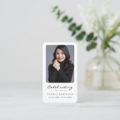 Einfache moderne Beerdigungskarte Visitenkarte (Stehend Vorderseite)