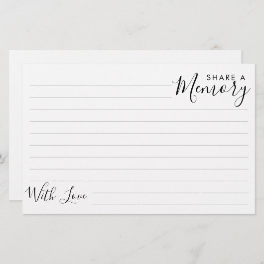 Einfache moderne Beerdigungsmesse Gedächtniskarte (Vorne/Hinten)