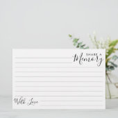 Einfache moderne Beerdigungsmesse Gedächtniskarte (Stehend Vorderseite)