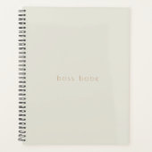 Einfache Moderne Beige 2024 Planer Boss Babe (Vorderseite)