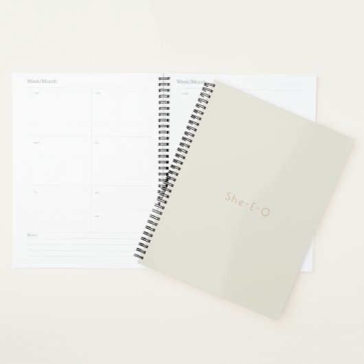 Einfache Moderne Beige 2024 Planner Sie-E-O Planer (Anzeige)