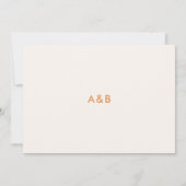 Einfache moderne Beige-Foto-Hochzeit Einladung (Rückseite)