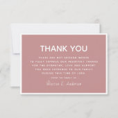 Einfache moderne Beileid-Wertschätzung Dankeskarte (Vorderseite)