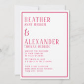 Einfache moderne, benutzerdefinierte Farbe Hexagon Einladung (Vorderseite)