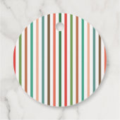 Einfache, moderne, benutzerdefinierte Farbe Streif Geschenkanhänger (Rückseite)