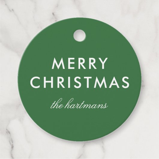 Einfache, moderne, benutzerdefinierte Farbe Streif Geschenkanhänger (Vorderseite)