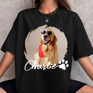 Einfache moderne benutzerdefinierte Hund-Fotos und T-Shirt