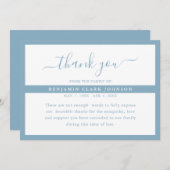 Einfache moderne Bereavement Beileid Beerdigung Dankeskarte (Vorne/Hinten)