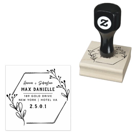 Einfache moderne, Berufliche botanische Kleider Gummistempel (Stempel)