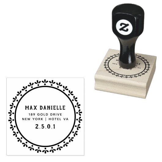 Einfache moderne, Berufliche botanische Kleider Gummistempel (Stempel)