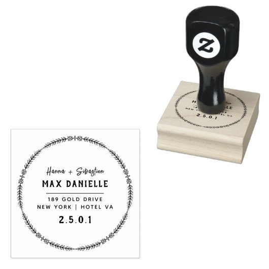 Einfache moderne, Berufliche botanische Kleider Gummistempel (Stempel)