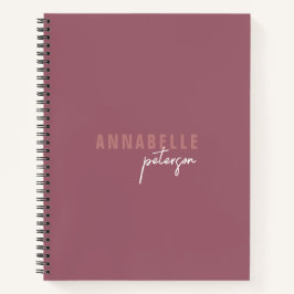 Einfache moderne Berufliche Dusty-Rose Minimalisti Notizblock