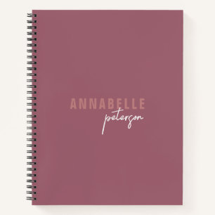Einfache moderne Berufliche Dusty-Rose Minimalisti Notizblock