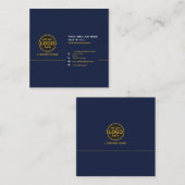 Einfache, moderne, Berufliche Farbkombination Quadratische Visitenkarte (Vorne/Hinten)