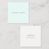 Einfache, moderne Berufliche Lichtblauer Platz Quadratische Visitenkarte (Vorne/Hinten)