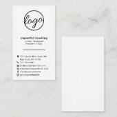 Einfache moderne Berufliche Logosymbole Social Med Visitenkarte (Vorne/Hinten)