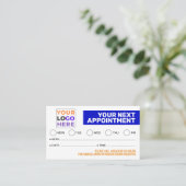Einfache, moderne Berufliche Logozuweisungskarten Terminkarte (Stehend Vorderseite)