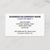 Einfache, moderne Berufliche Logozuweisungskarten Terminkarte (Rückseite)