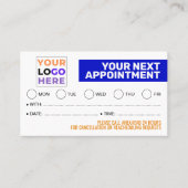 Einfache, moderne Berufliche Logozuweisungskarten Terminkarte (Vorderseite)