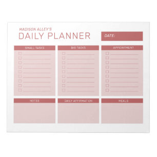 Einfache moderne Berufliche Planer Notepad Notizblock