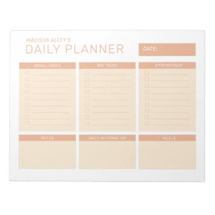 Einfache moderne Berufliche Planer Notepad Notizblock