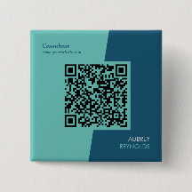 Einfache, moderne Berufliche QR-Codes Blau grün